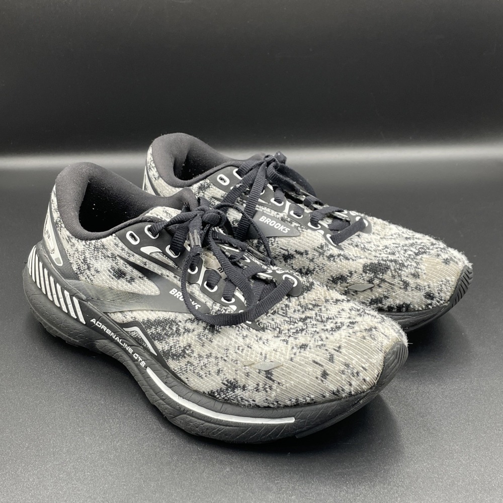 Brooks Adrenaline GTS 23 Womens Running Shoes Black White Size 7.5 B